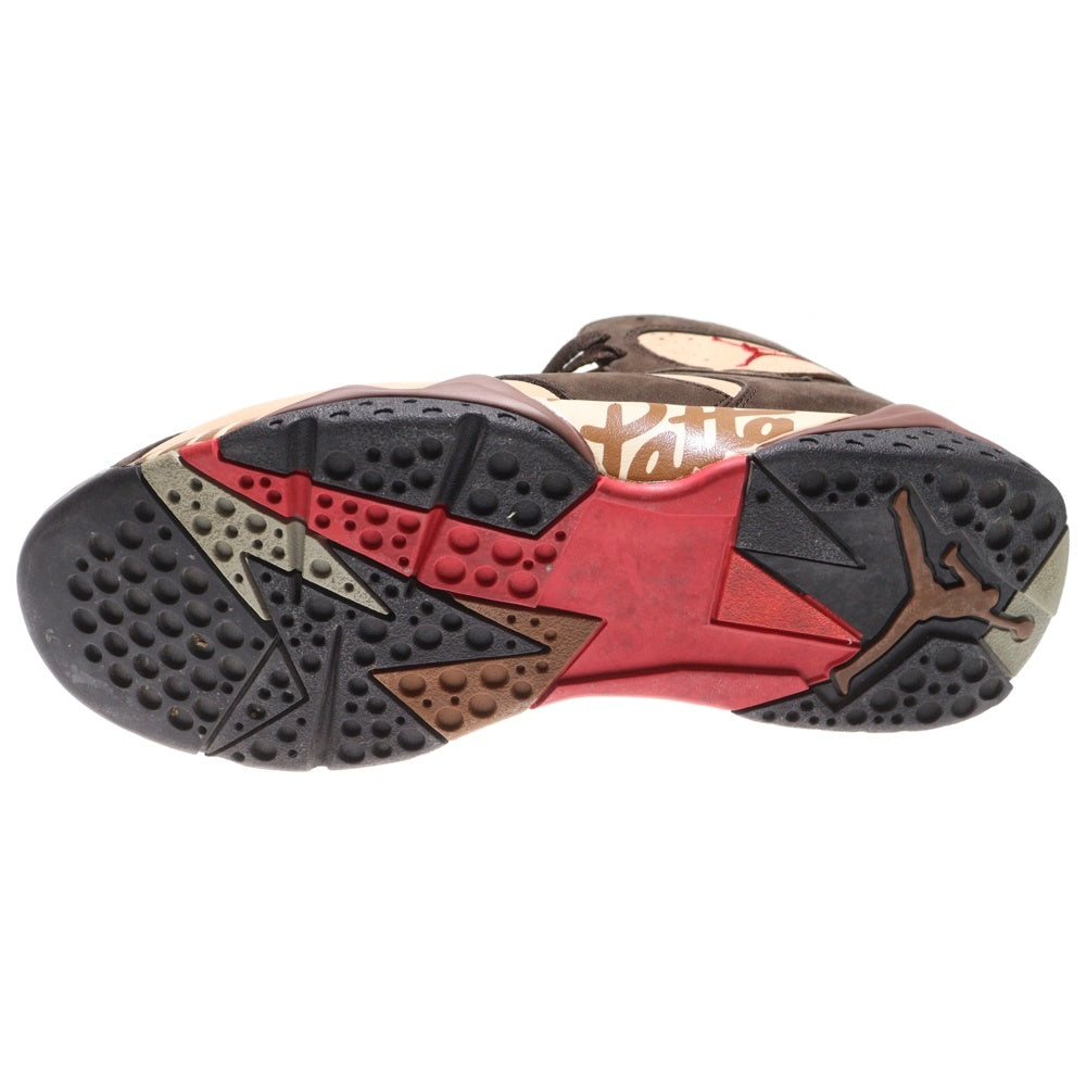 NIKE(ナイキ) ×PATTA AIR JORDAN 7 OG BROWN パタ エアジョーダン7 ハイカットスニーカー ブラウン US9.5/27.5cm AT3375-200