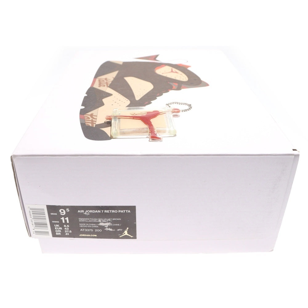 NIKE(ナイキ) ×PATTA AIR JORDAN 7 OG BROWN パタ エアジョーダン7 ハイカットスニーカー ブラウン US9.5/27.5cm AT3375-200