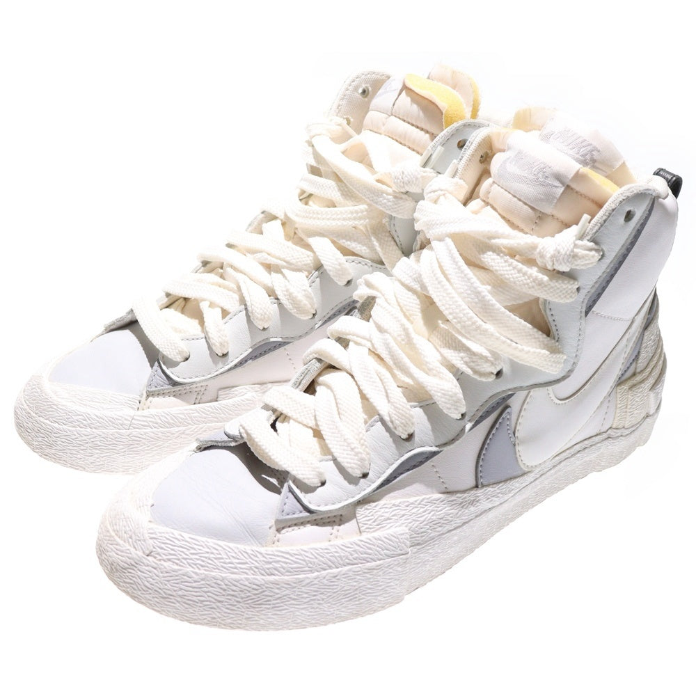 NIKE(ナイキ) ×sacai BLAZER MID サカイ ブレーザー ミッドカットスニーカー ホワイト US9/27cm BV0072-100