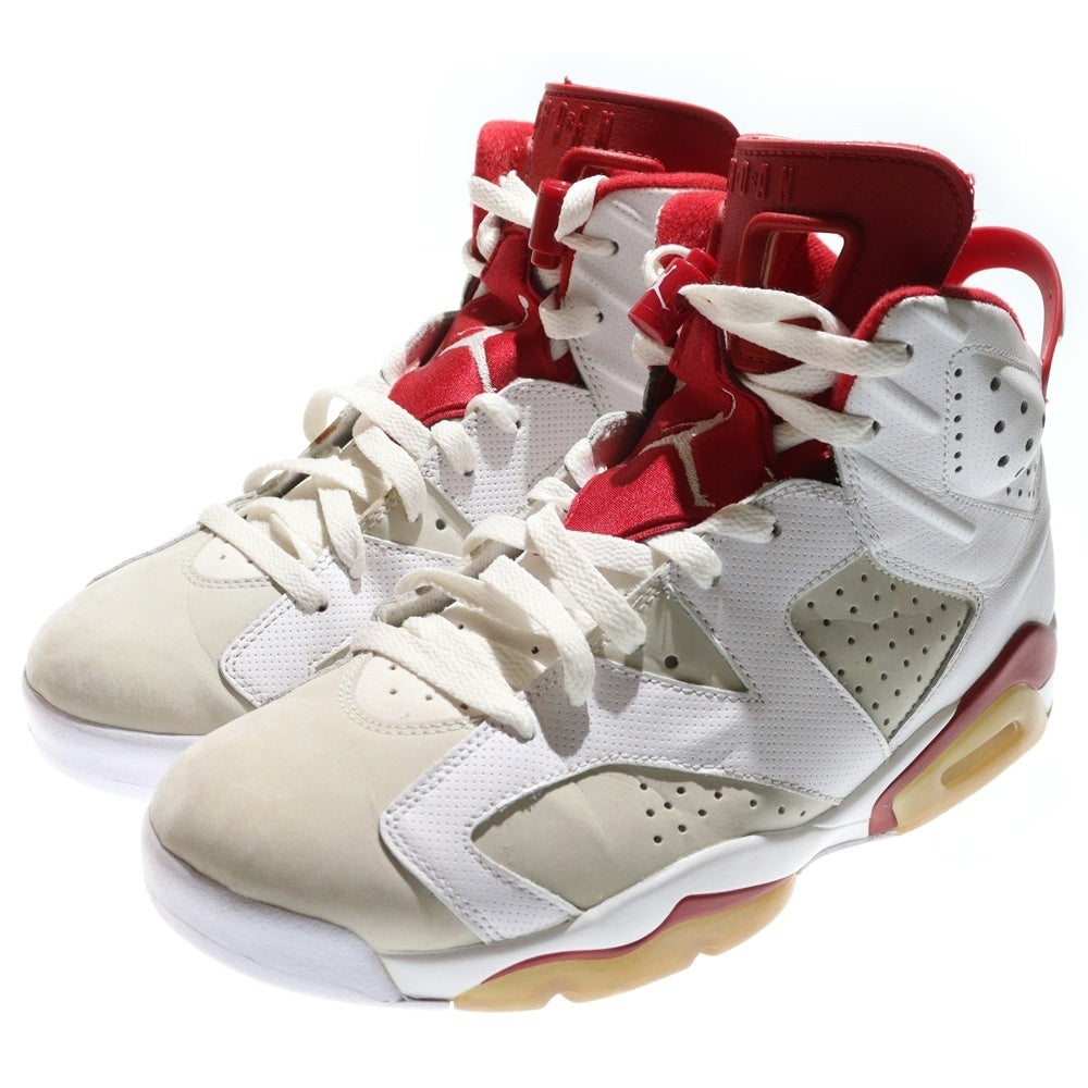 NIKE(ナイキ) AIR JORDAN 6 RETRO ALTENATE HARE エアジョーダン6 レトロ オルタネイト ヘア ハイカットスニーカー ホワイト/レッド US9/27cm 384664-113
