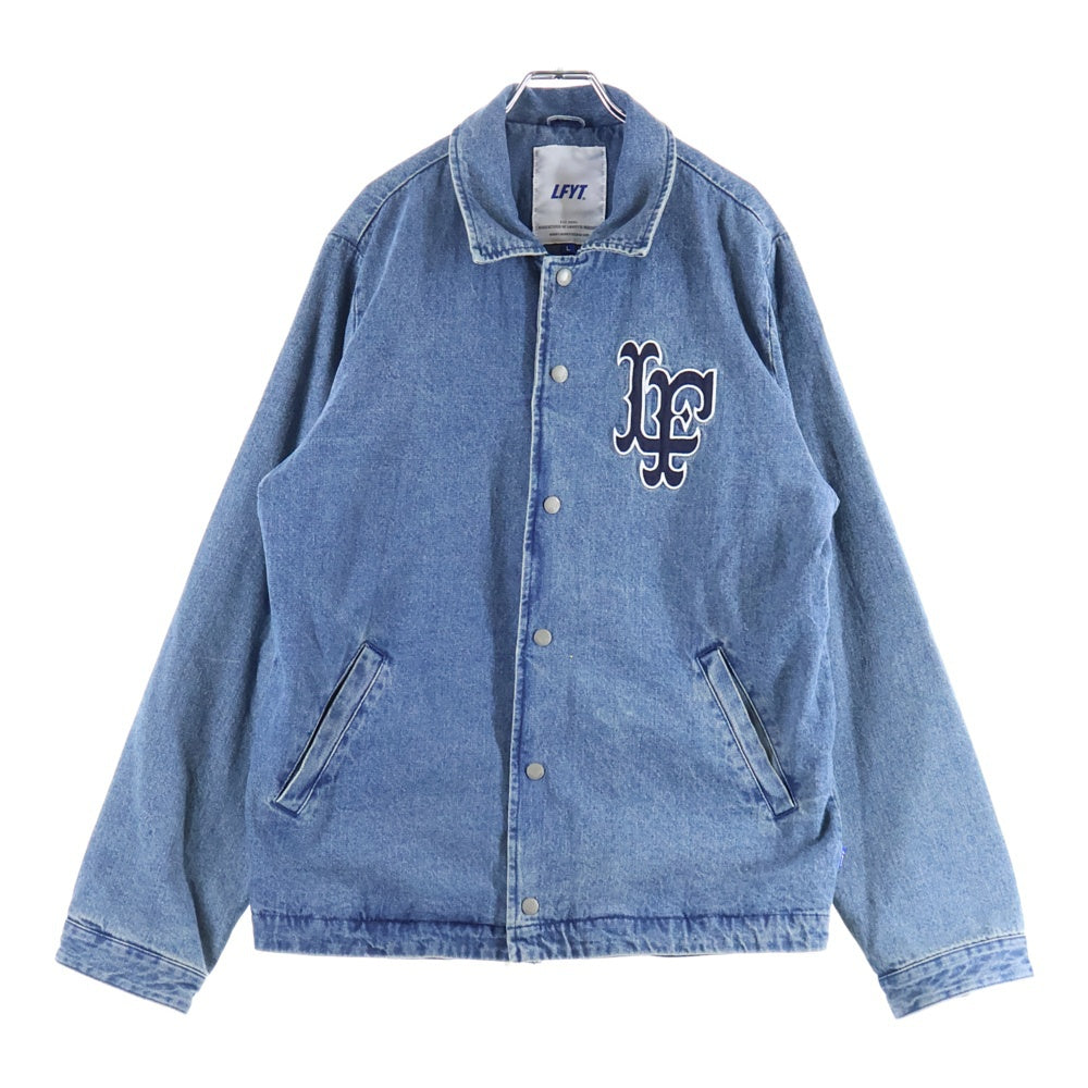 LFYT(エルエフワイティー) 20AW LF LOGO WASHED DENIM COACH JACKET ロゴ ウォッシュド デニム コーチ ジャケット インディゴ LA201003