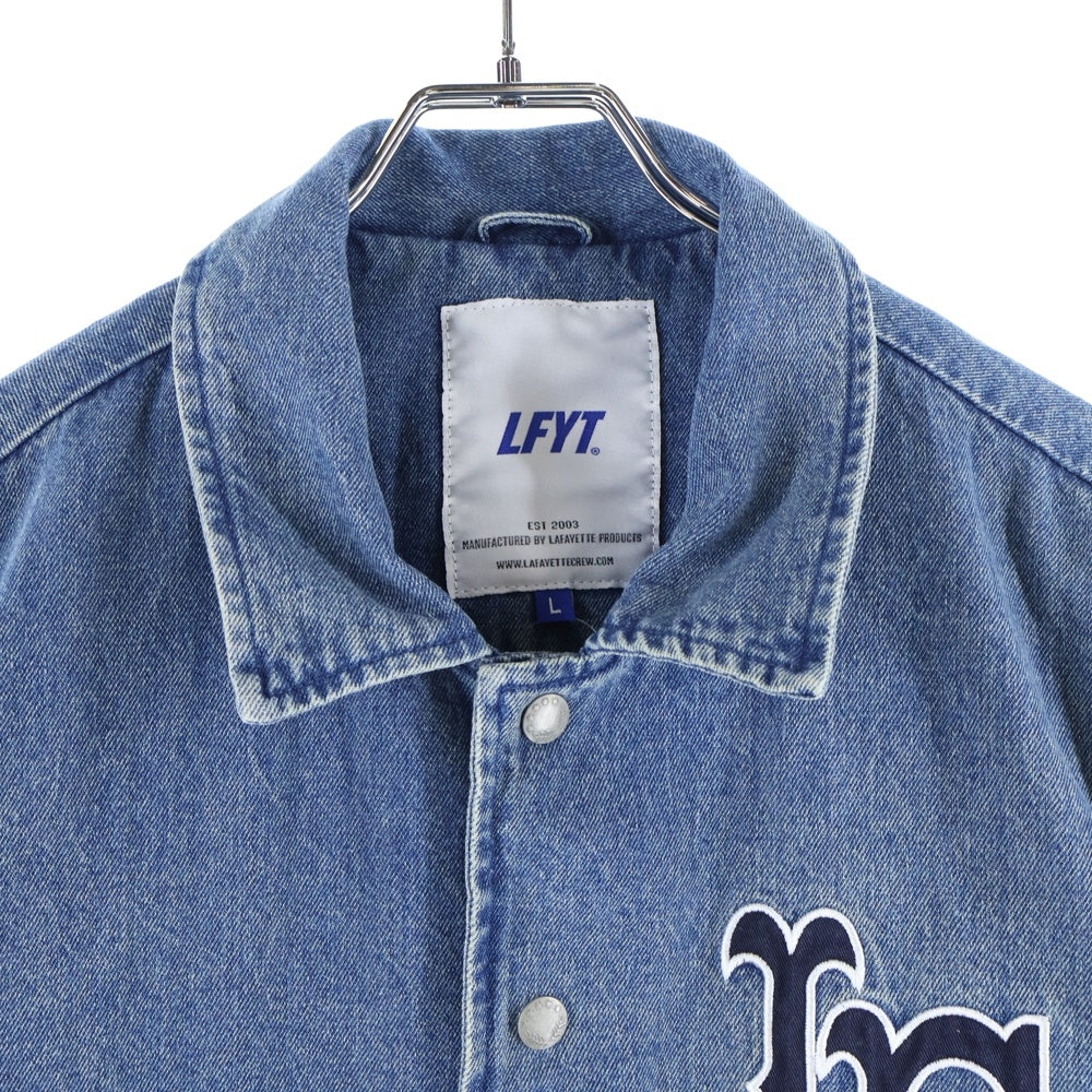 LFYT(エルエフワイティー) 20AW LF LOGO WASHED DENIM COACH JACKET ロゴ ウォッシュド デニム コーチ ジャケット インディゴ LA201003