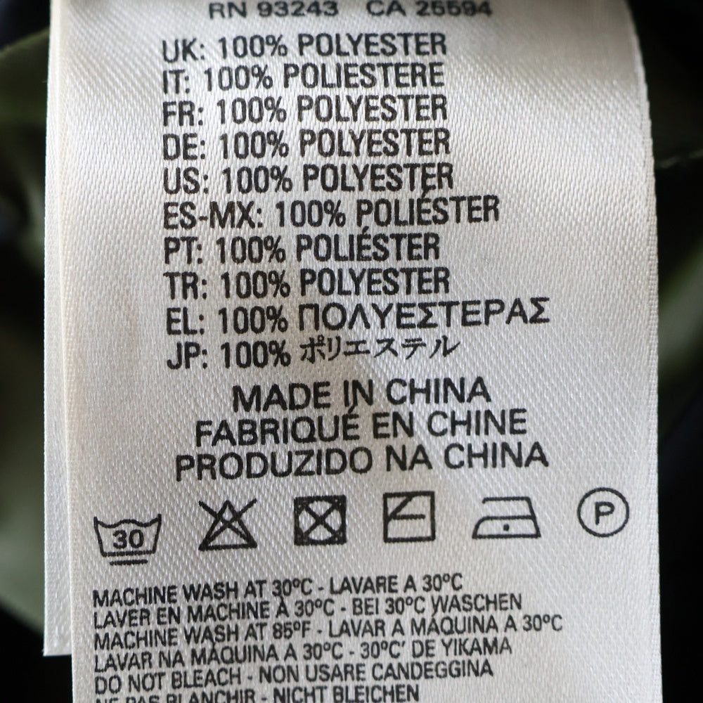 DIESEL(ディーゼル) 八の字ポケット ロゴデザインプレート ジップアップ ナイロンジャケット ブラック