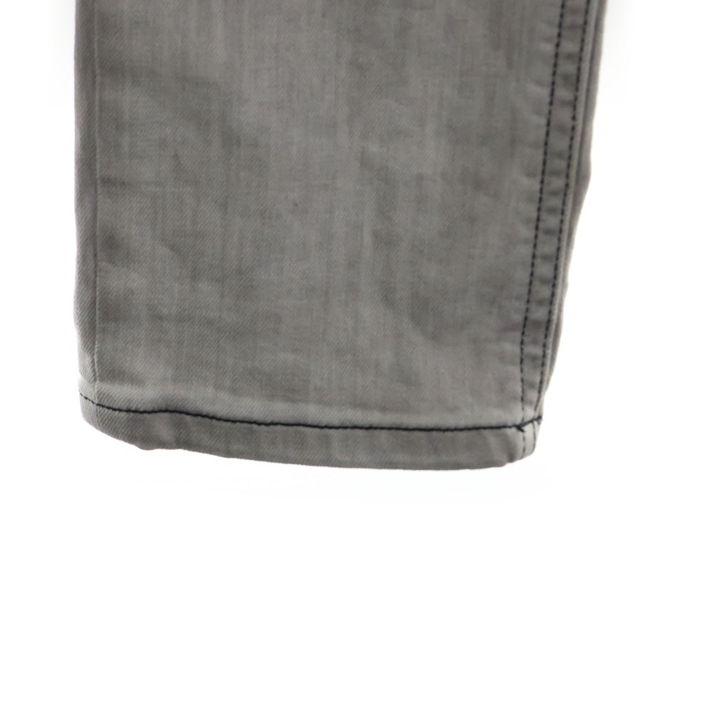 DIESEL(ディーゼル) ブレイブマンロゴ マルチポケット ジップアップ ダメージ加工 スキニーパンツ グレー