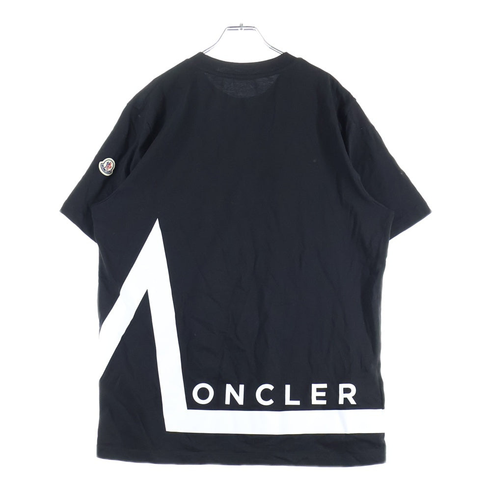 MONCLER(モンクレール) 21SS 両面プリントデザイン アームロゴ クルーネック カットソー 半袖Tシャツ ブラック H20918C00001