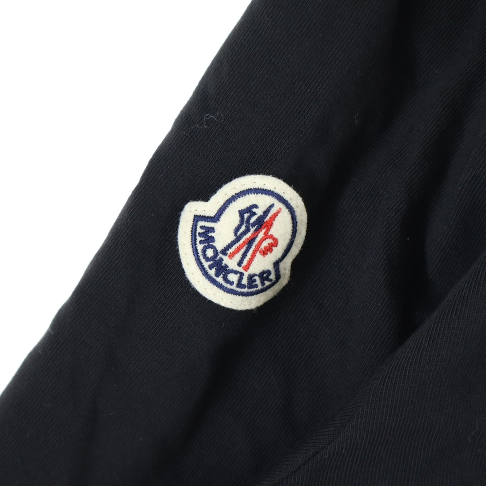 MONCLER(モンクレール) 21SS 両面プリントデザイン アームロゴ クルーネック カットソー 半袖Tシャツ ブラック H20918C00001