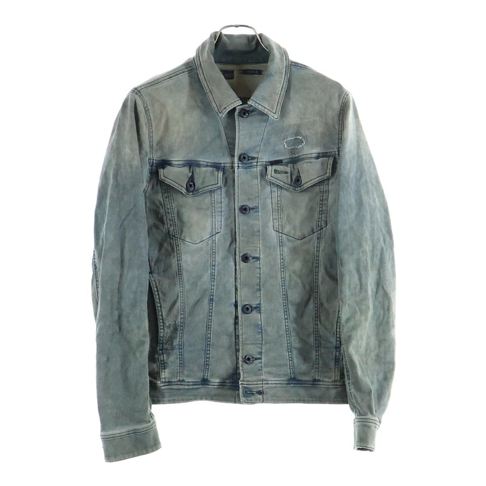 DIESEL(ディーゼル) クラッシュデザイン ダメージ加工 マルチポケット デニムジャケット インディゴ