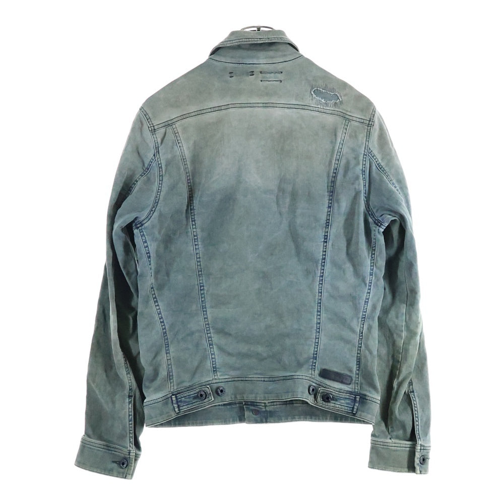 DIESEL(ディーゼル) クラッシュデザイン ダメージ加工 マルチポケット デニムジャケット インディゴ