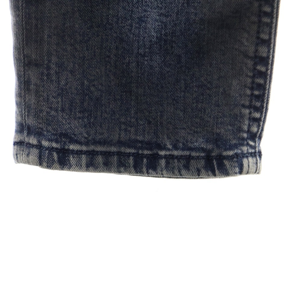 DIESEL(ディーゼル) ブレイブマンロゴ クラッシュ加工 マルチポケット ジップアップ デニムパンツ インディゴ