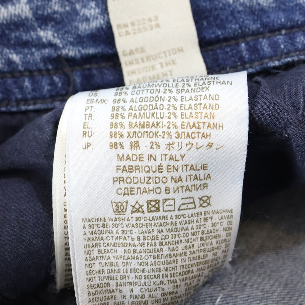 DIESEL(ディーゼル) ブレイブマンロゴ クラッシュ加工 マルチポケット ジップアップ デニムパンツ インディゴ