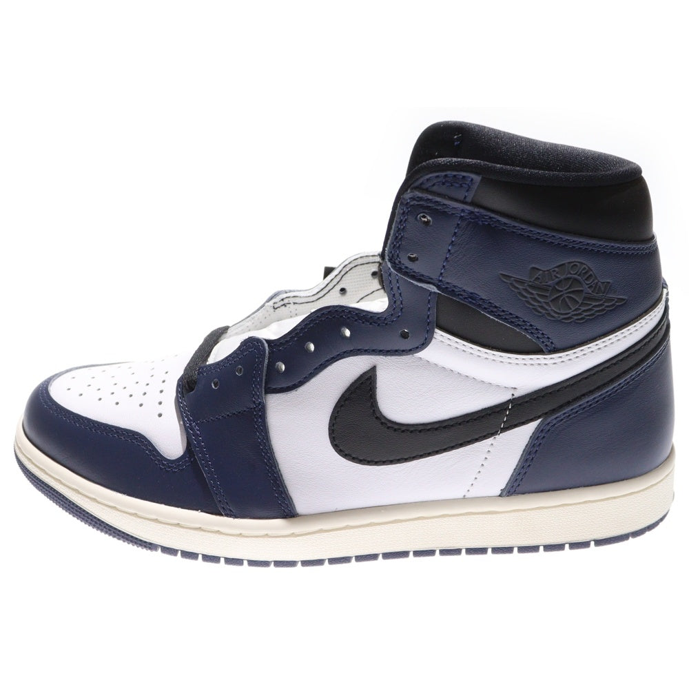 NIKE(ナイキ) AIR JORDAN 1 RETRO HIGH OG MIDNIGHT NAVY エアジョーダン レトロ ミッドナイト ネイビー ハイカットスニーカー ホワイト/ネイビー US10/28cm DZ5485-401