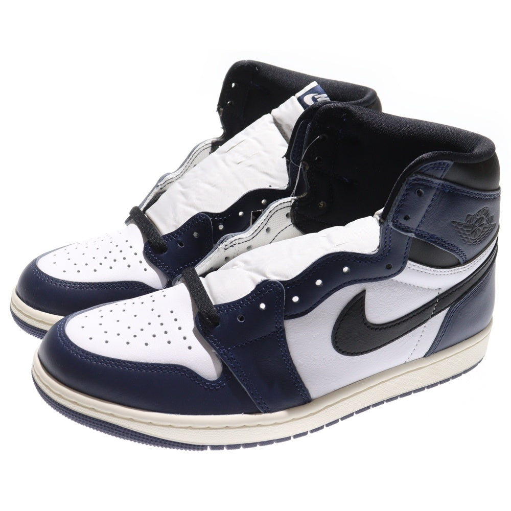 NIKE(ナイキ) AIR JORDAN 1 RETRO HIGH OG MIDNIGHT NAVY エアジョーダン レトロ ミッドナイト ネイビー ハイカットスニーカー ホワイト/ネイビー US10/28cm DZ5485-401