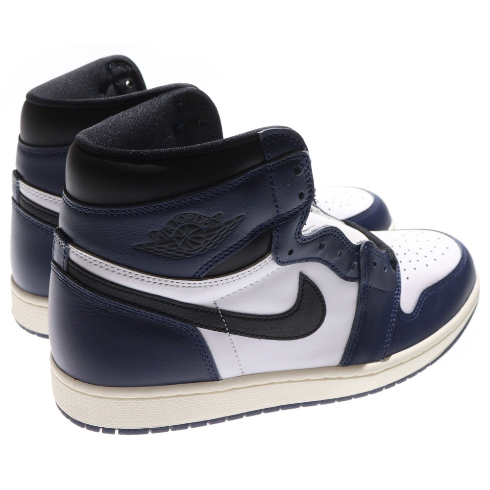 NIKE(ナイキ) AIR JORDAN 1 RETRO HIGH OG MIDNIGHT NAVY エアジョーダン レトロ ミッドナイト ネイビー ハイカットスニーカー ホワイト/ネイビー US10/28cm DZ5485-401