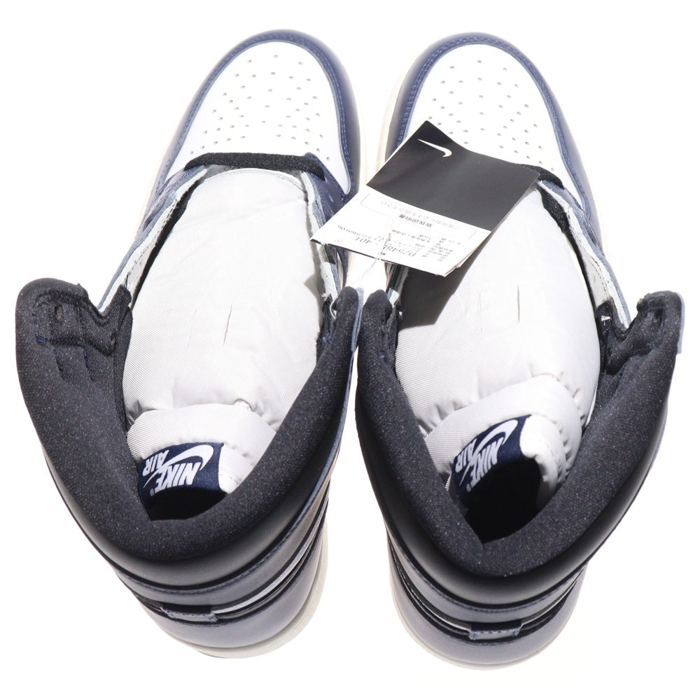 NIKE(ナイキ) AIR JORDAN 1 RETRO HIGH OG MIDNIGHT NAVY エアジョーダン レトロ ミッドナイト ネイビー ハイカットスニーカー ホワイト/ネイビー US10/28cm DZ5485-401