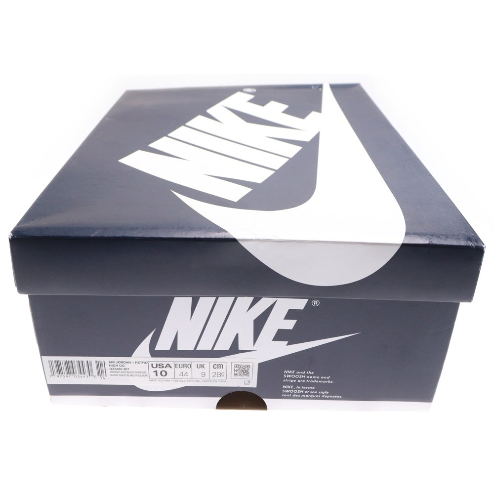 NIKE(ナイキ) AIR JORDAN 1 RETRO HIGH OG MIDNIGHT NAVY エアジョーダン レトロ ミッドナイト ネイビー ハイカットスニーカー ホワイト/ネイビー US10/28cm DZ5485-401