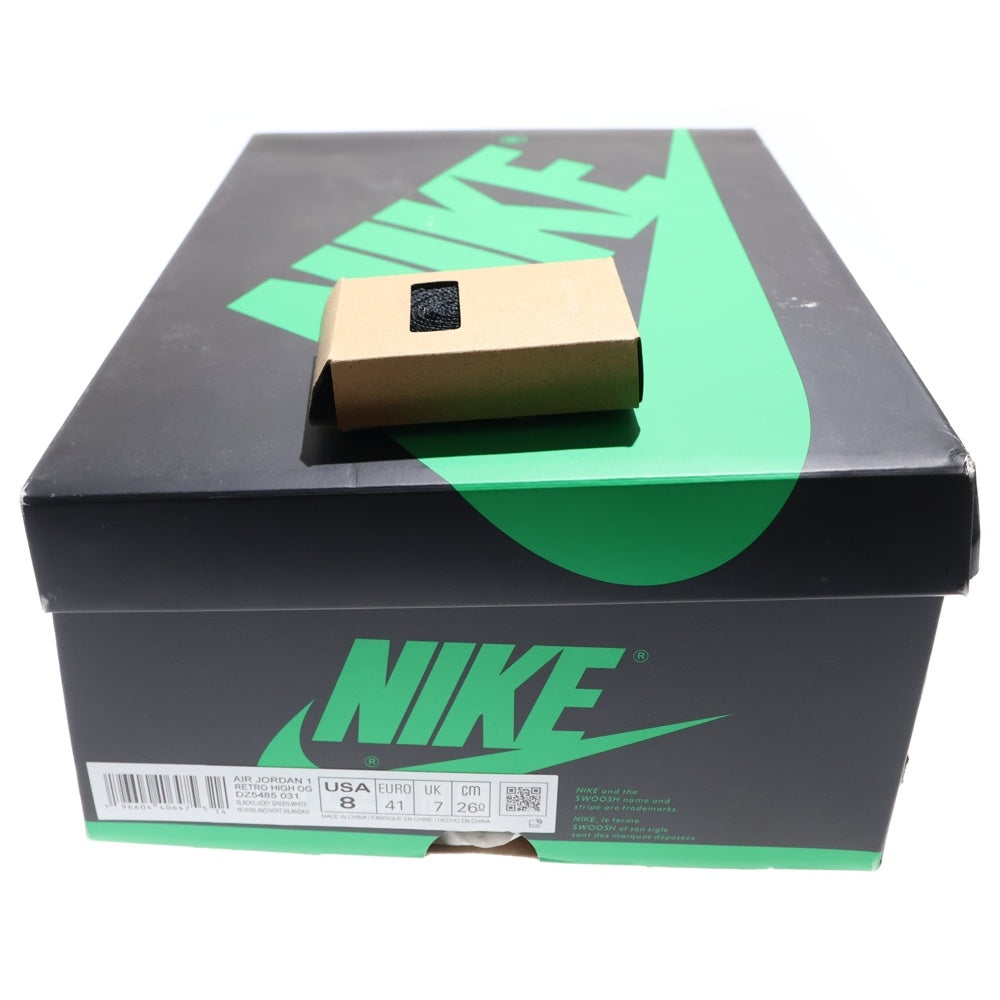 NIKE(ナイキ) AIR JORDAN 1 RETRO HIGH OG LUCKY GREEN エアジョーダン レトロ ラッキーグリーン ハイカットスニーカー グリーン/ホワイト US8/26cm DZ5485-031