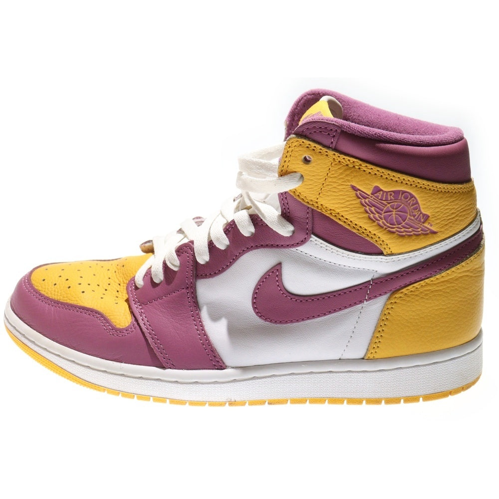 NIKE(ナイキ) AIR JORDAN 1 RETRO HIGH OG BROTHERHOOD エアジョーダン レトロ ブラザーフッド ハイカットスニーカー イエロー/パープル US10/28cm 555088-706