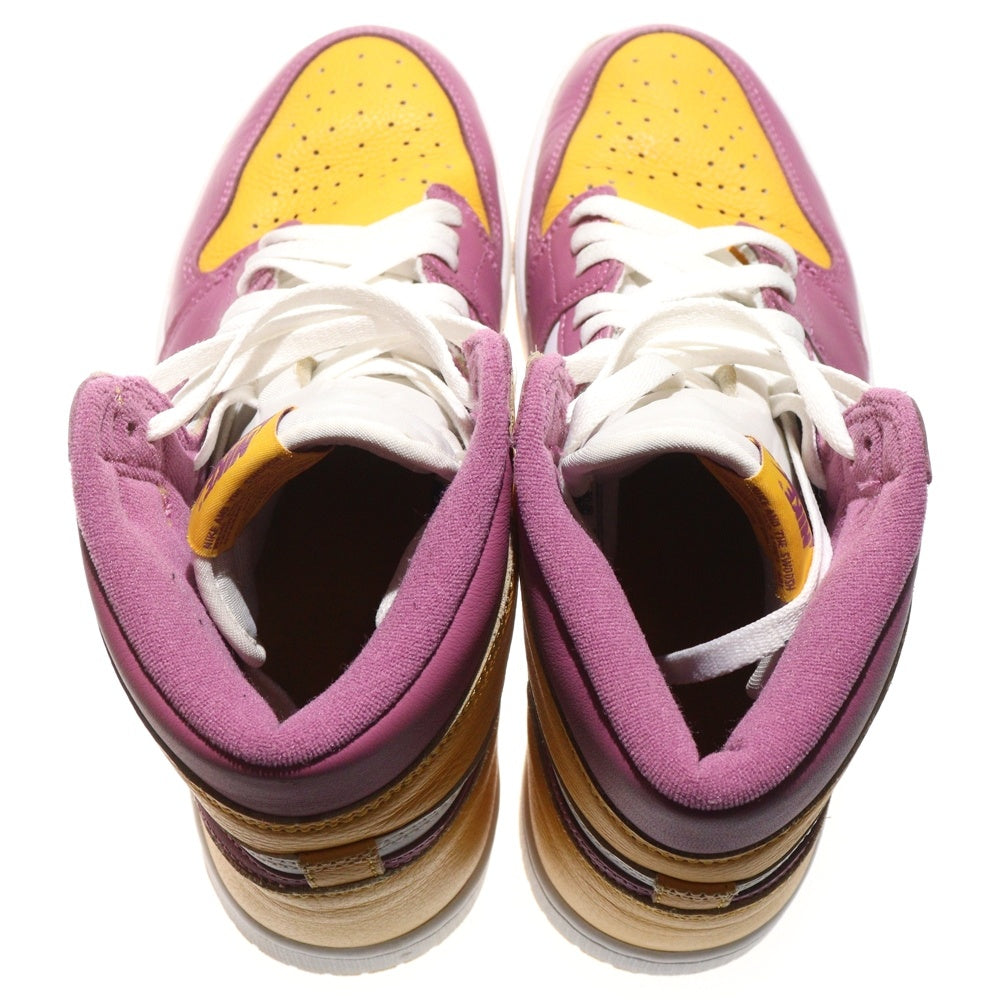 NIKE(ナイキ) AIR JORDAN 1 RETRO HIGH OG BROTHERHOOD エアジョーダン レトロ ブラザーフッド ハイカットスニーカー イエロー/パープル US10/28cm 555088-706