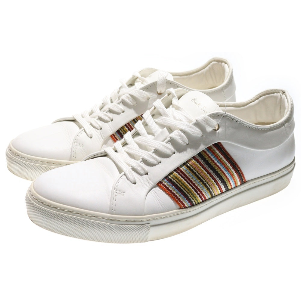 Paul Smith(ポールスミス) IVO STRIPE SNEAKER マルチストライプ ローカットスニーカー ホワイト