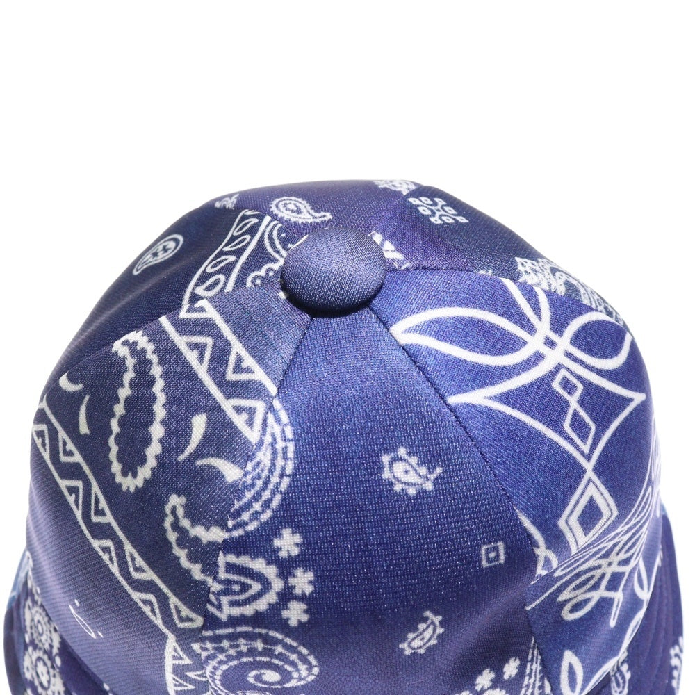 Needles(ニードルス) ×MIYAGIHIDETAKA ミヤギヒデタカ バンダナ柄 フロントロゴデザイン バケットハット 帽子 ブルー