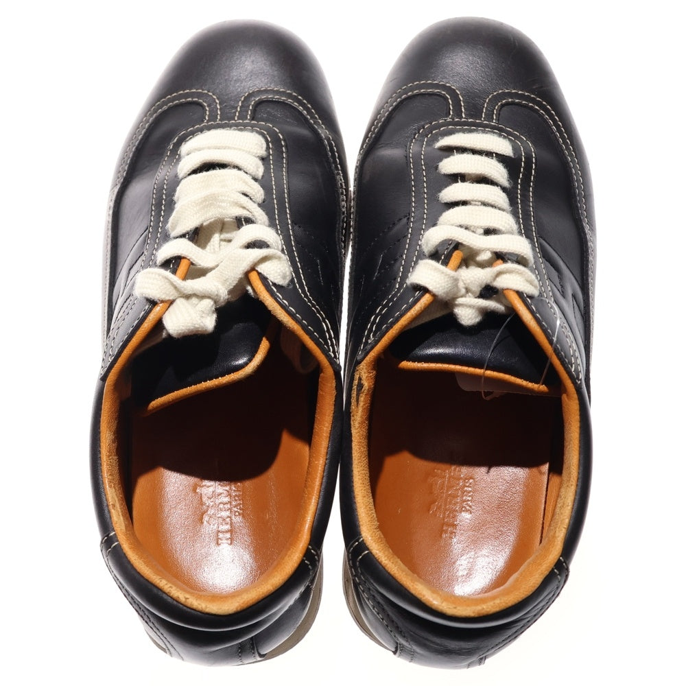 HERMES(エルメス) クイック Hロゴ レザー ローカットシューズ スニーカー ブラウン