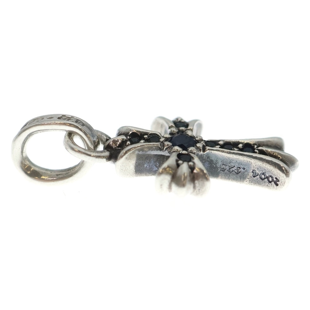 CHROME HEARTS(クロムハーツ) CRS BBYFAT P SAP B ベイビーファット PAVEブルーサファイア チャーム シルバーネックレストップ