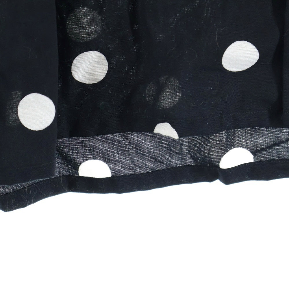 WACKO MARIA(ワコマリア) 20SS DOTS HAWAIIAN SHIRT L/S ドット柄 胸ポケット オープンカラー ハワイアン長袖シャツ ブラック 20SSE-WMS-HI05