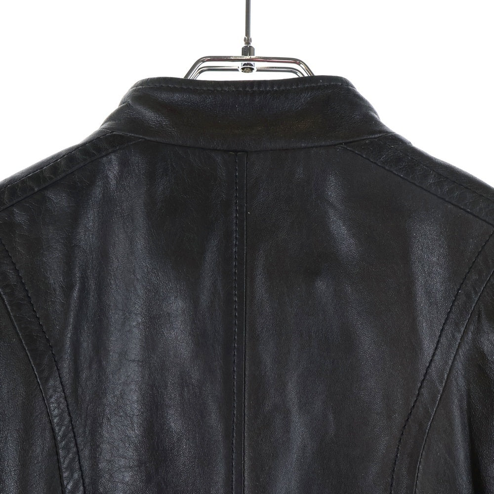 GalaabenD(ガラアーベント) マルチジップ シープスキン シングル レザージャケット ブラック 1-JK-03