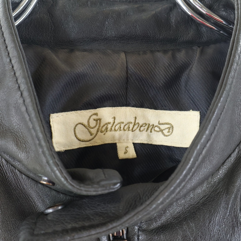 GalaabenD(ガラアーベント) マルチジップ シープスキン シングル レザージャケット ブラック 1-JK-03