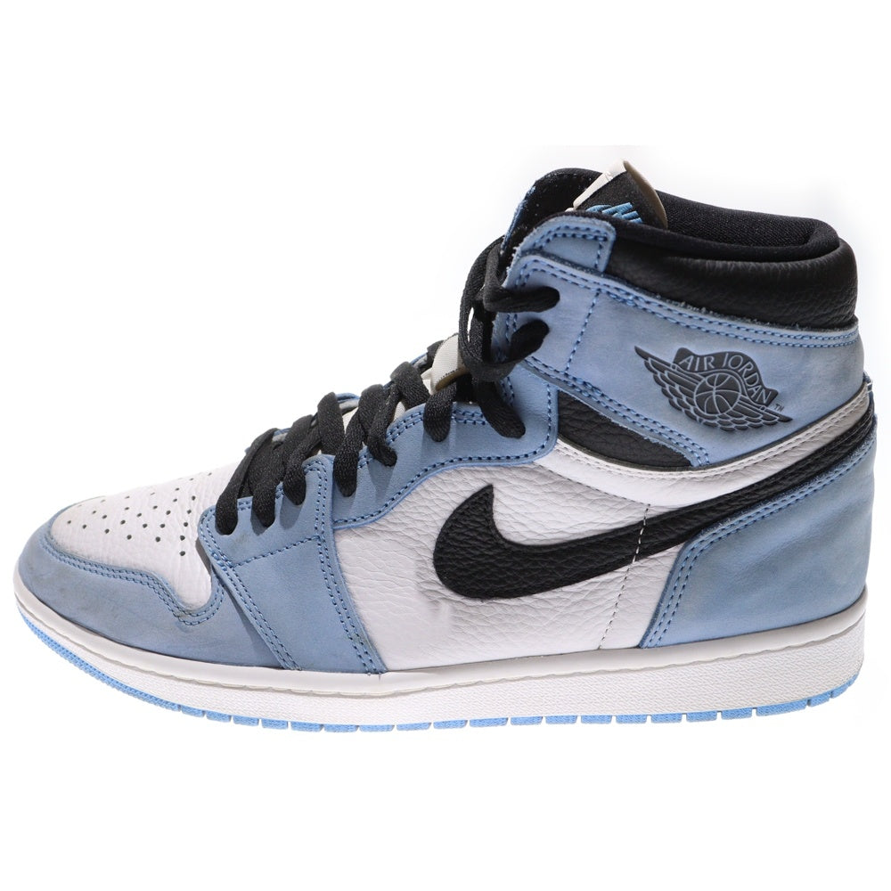 NIKE(ナイキ) AIR JORDAN 1 University Blue エアジョーダン 1 ユニバーシティブルー ホワイト ハイカットスニーカー US11/29cm 555088-134