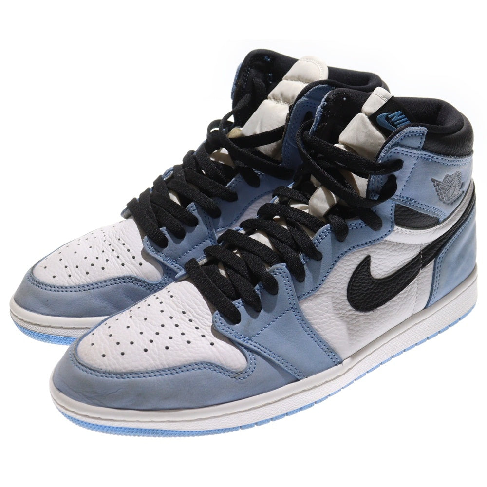 NIKE(ナイキ) AIR JORDAN 1 University Blue エアジョーダン 1 ユニバーシティブルー ホワイト ハイカットスニーカー US11/29cm 555088-134