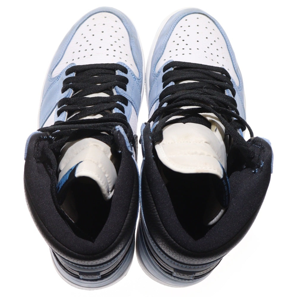 NIKE(ナイキ) AIR JORDAN 1 University Blue エアジョーダン 1 ユニバーシティブルー ホワイト ハイカットスニーカー US11/29cm 555088-134