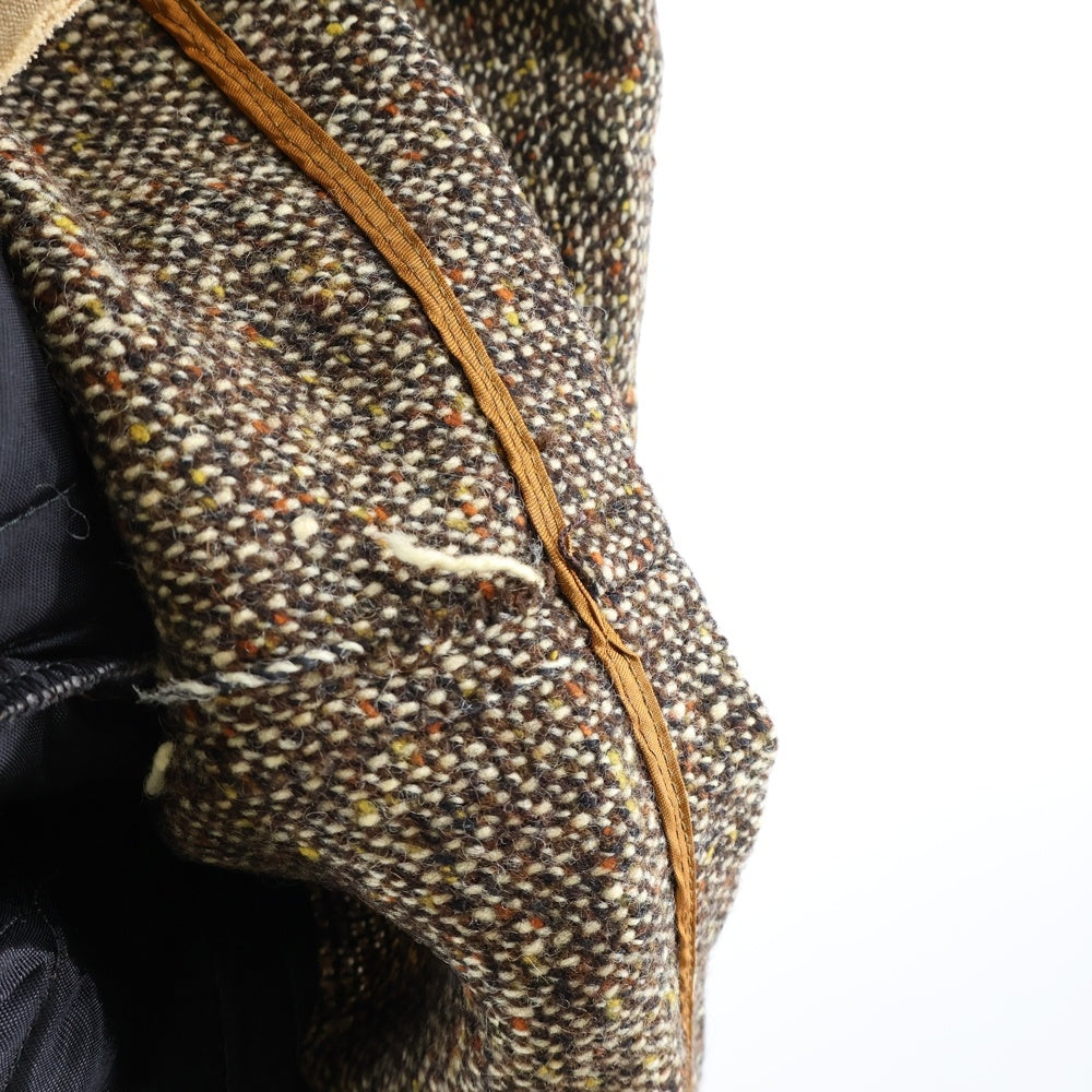 PENDLETON(ペンドルトン) 80-90S ウール くるみボタン ファー テーラードジャケット ブラウン