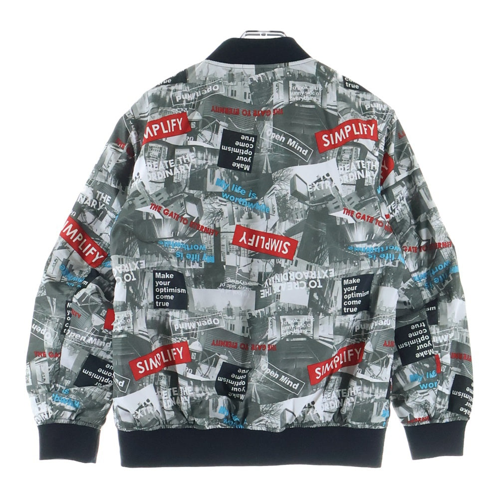 NO BRAND(ノーブランド) SIMPLIFY シンプリファイ フォト総柄 ジャケット キッズ グレー