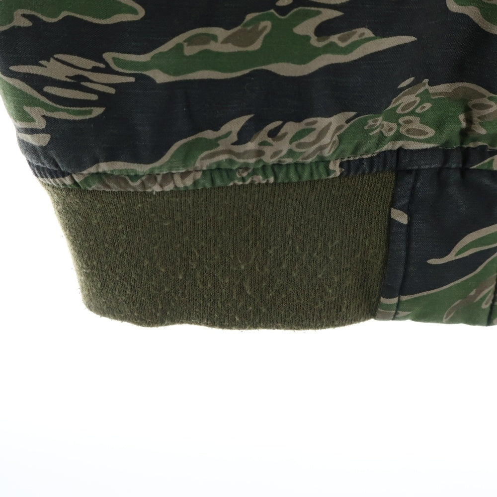 ALPHA INDUSTRIES(アルファ インダストリーズ) タイガーカモ柄 バックエンブロイダリー MA-1 ミリタリー フライトジャケット カーキ