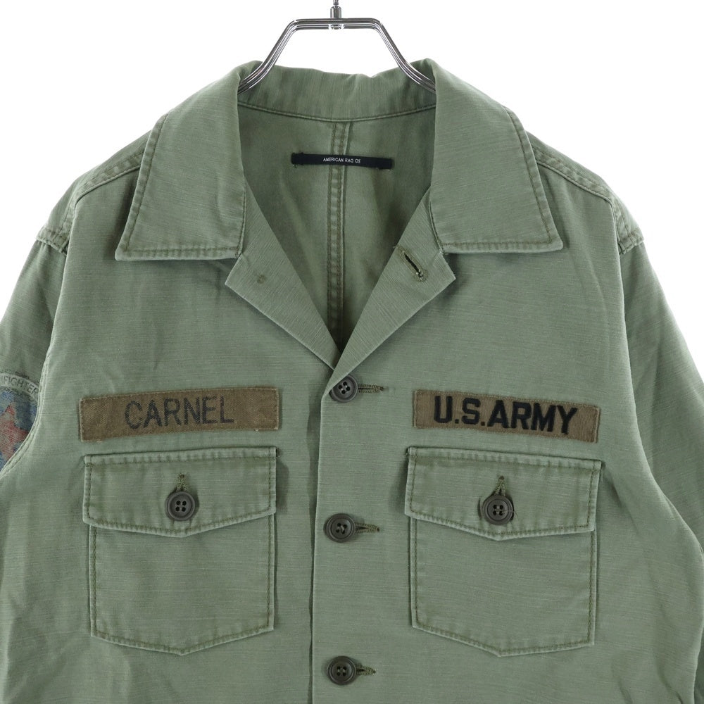 AMERICAN RAG CIE(アメリカンラグシー) ミリタリーサンプリング 長袖フィールドシャツ カーキ