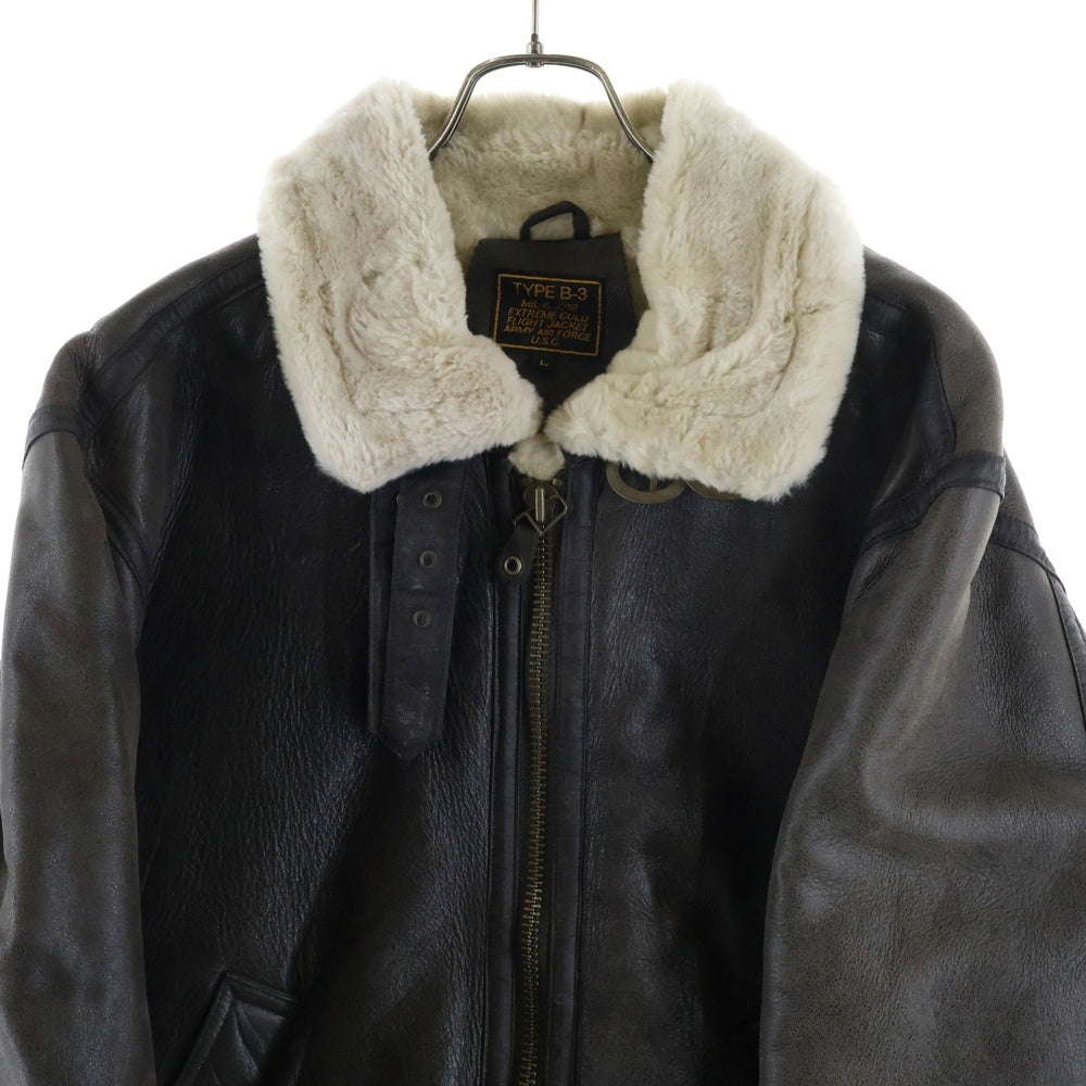 AVIREX(アヴィレックス) ムートン レザー フライトジャケット ブラウン 850115