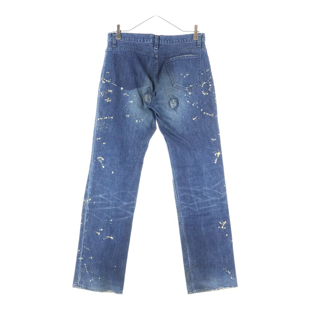 NUMBER (N)INE(ナンバーナイン) 01AW ARCHIVE STANDARD期 スタンダード期 ダメージ加工 グランジデニムパンツ インディゴ アーカイブ