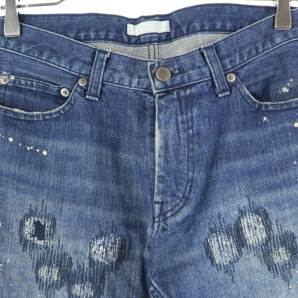 NUMBER (N)INE(ナンバーナイン) 01AW ARCHIVE STANDARD期 スタンダード期 ダメージ加工 グランジデニムパンツ インディゴ アーカイブ