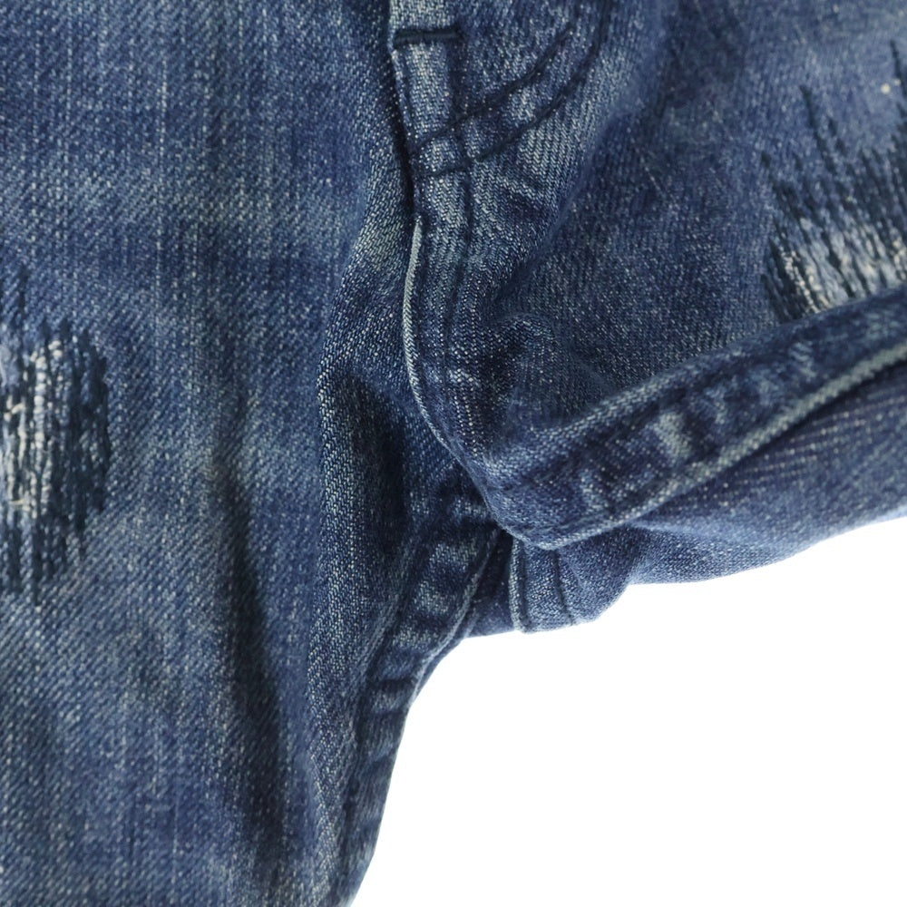 NUMBER (N)INE(ナンバーナイン) 01AW ARCHIVE STANDARD期 スタンダード期 ダメージ加工 グランジデニムパンツ インディゴ アーカイブ