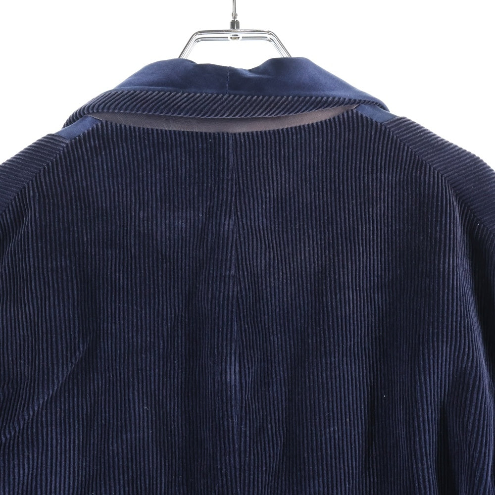 TAKAHIROMIYASHITA The SoloIst.(タカヒロミヤシタザソロイスト) SHAWL COLLAR 1-B JACKET ショールカラー カシミアコーデュロイ カットオフ 1B テーラードジャケット ネイビー sg.0151b