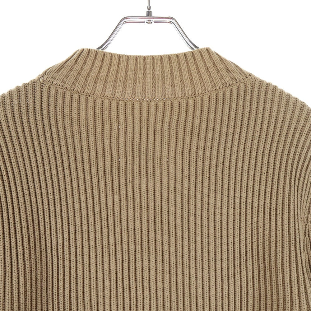 TAKAHIROMIYASHITA The SoloIst.(タカヒロミヤシタザソロイスト) 16SS モックネック コットンナイロンニット セーター ブラウン sk.0002SS16