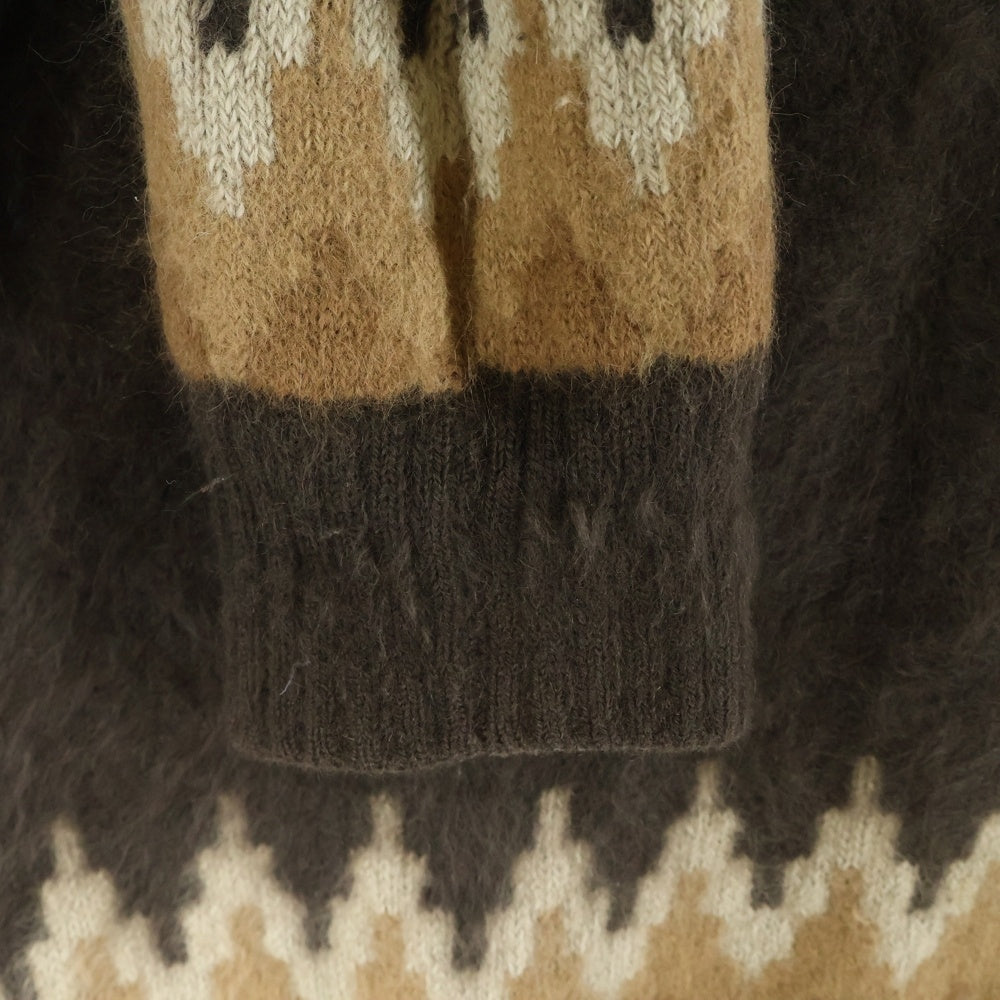 NUMBER (N)INE(ナンバーナイン) 02AW ARCHIVE ジョージ期 クルーネック アンゴラウールニット セーター ブラウン アーカイブ