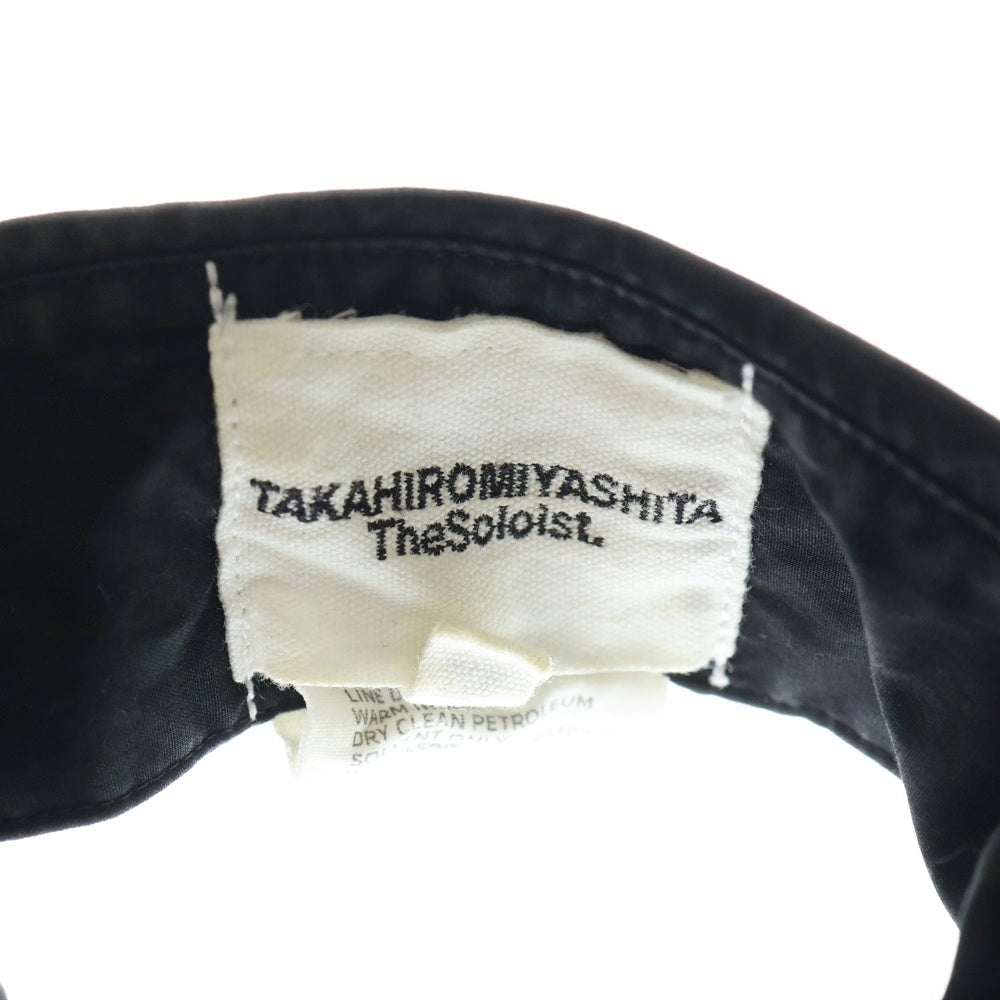 TAKAHIROMIYASHITA The SoloIst.(タカヒロミヤシタザソロイスト) 20SS ネクタイデザイン コットン デタッチャブルカラー つけ襟 ブラック sa.0014SS20