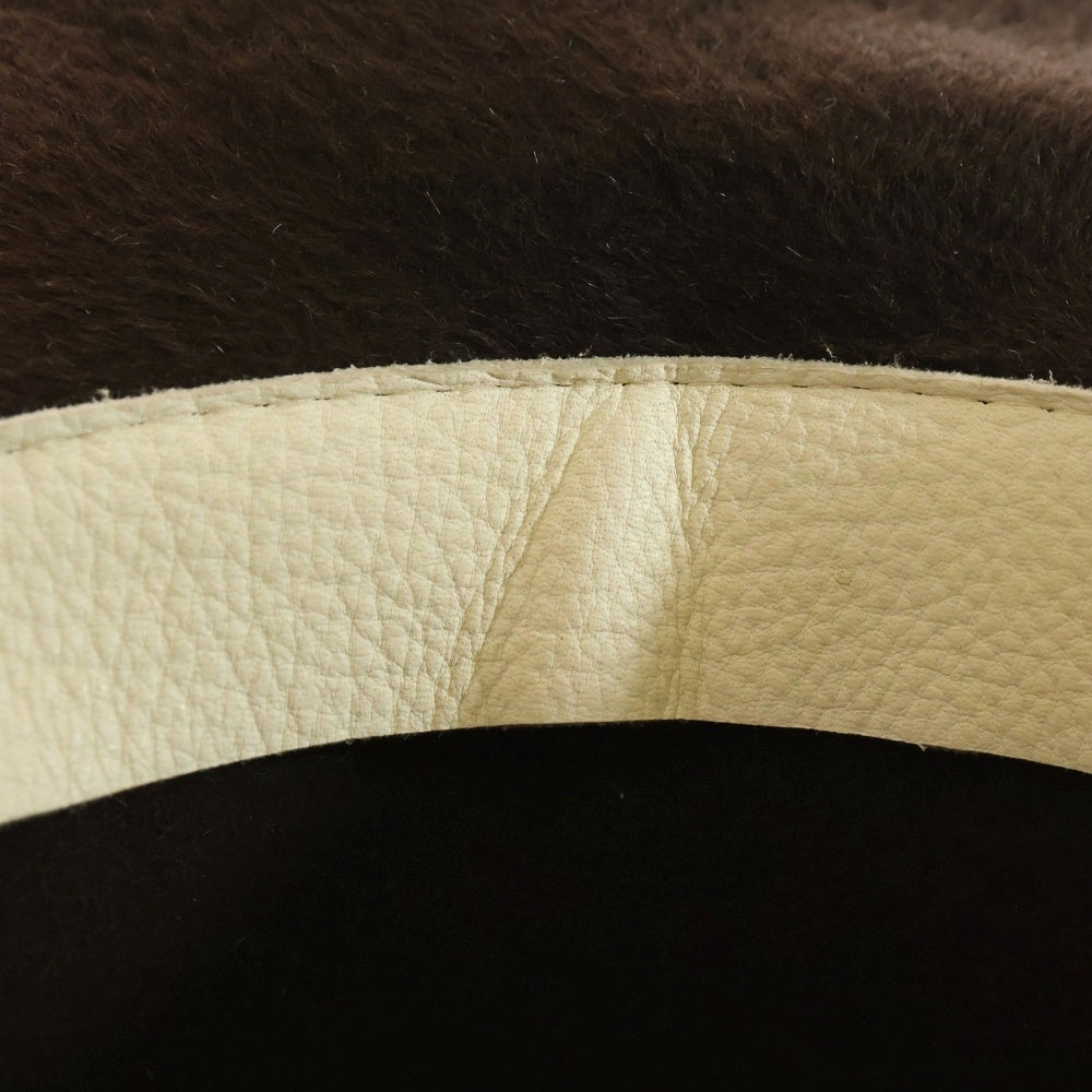 NUMBER (N)INE(ナンバーナイン) チェコ製 ハラコハット 帽子 ブラウン