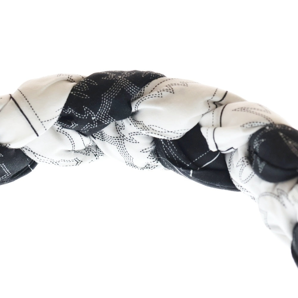 TAKAHIROMIYASHITA The SoloIst.(タカヒロミヤシタザソロイスト) 18SS ウエスタンバンダナ スカーフ ヘッドアクセサリー ブラック/ホワイト sa.0021SS18