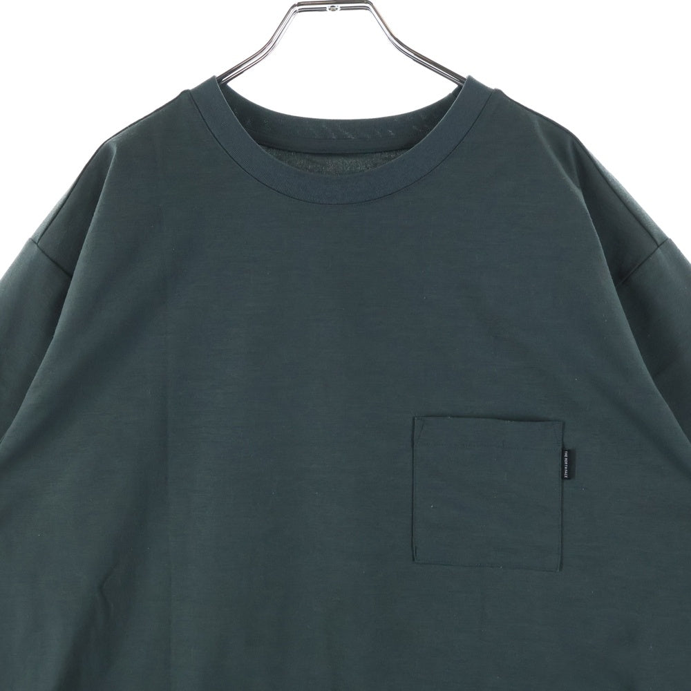 THE NORTH FACE(ザノースフェイス) S/S AIRY POCKET TEE エアリー ポケット 胸ポケット クルーネック カットソー 半袖Tシャツ グリーン NT12447