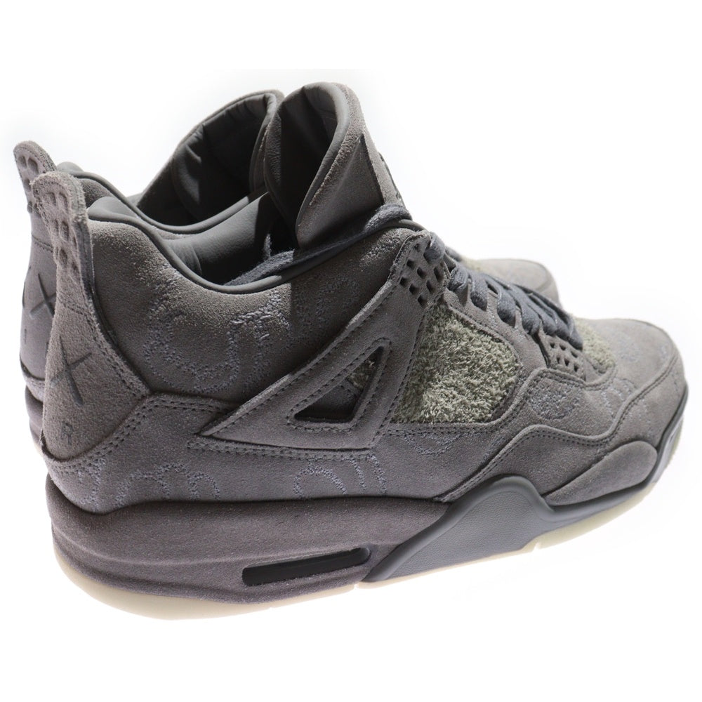 NIKE(ナイキ) ×KAWS AIR JORDAN 4 RETRO カウズ エアジョーダン4 レトロ ミッドカットスニーカー グレー US9.5/27.5cm 930155-003