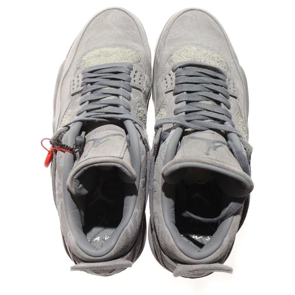 NIKE(ナイキ) ×KAWS AIR JORDAN 4 RETRO カウズ エアジョーダン4 レトロ ミッドカットスニーカー グレー US9.5/27.5cm 930155-003
