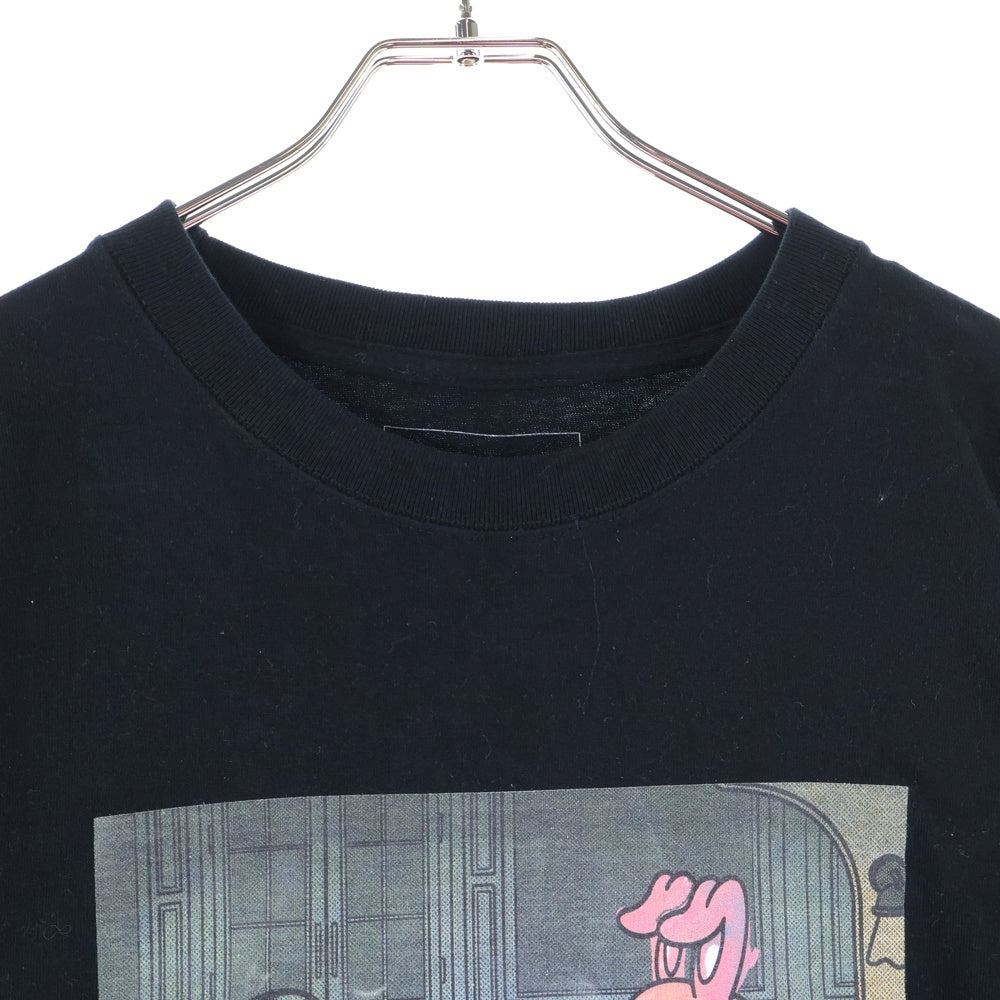 UNIFORM EXPERIMENT(ユニフォームエクスペリメント) 24SS ×Koichi Yairi コーイチ ヤイリ フリントプリント クルーネック半袖プリントTシャツ カットソー ブラック UE-240064